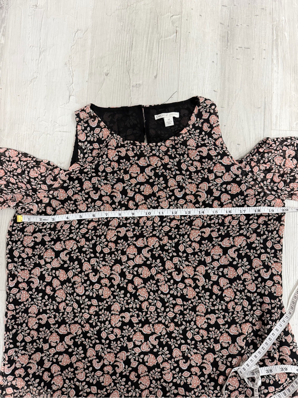 Floral Cold-Shoulder Maxi Skirt - Black/Pink Boho Cottagecore Set - Picture 4 of 7